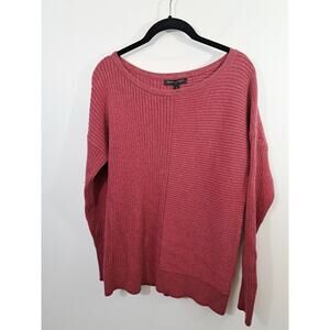 Banana Republic Women's Pink Ribbed Drop Sleeve Sweater In Size Small